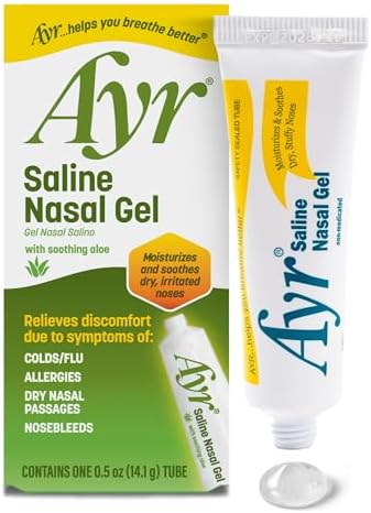 Ayr Saline Nasal Gel, With Soothing Aloe, 0.5 Ounce Tube