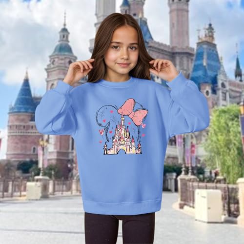 Image of Magic Kingdom Sweatshirts for Girls Magical Castle Graphic Long Sleeve Shirt Kids Toddler Vacation Pullover Cute Top