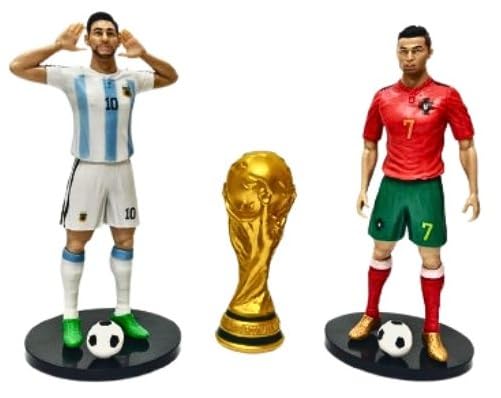 Football Legends Action Figure Set with Trophy – 2 Player Statues & World Cup Style Trophy, 8 Inch Collectible Soccer Figurines for Home Decor, Gifts and Sports Fans-image-17