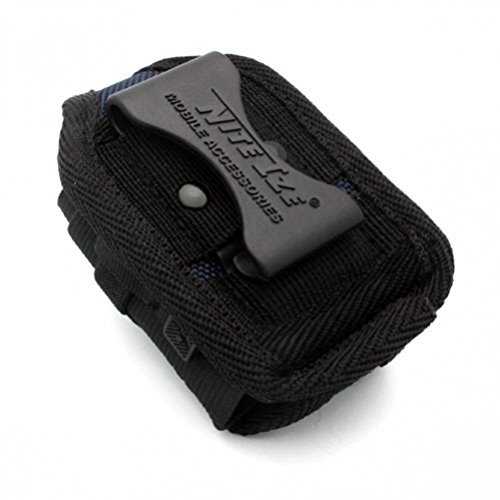 Navy-Black Nite Ize Rugged Cargo Case Belt Clip Holster Cover For Verizon Casio Exilim C721 - Verizon Casio G-Zone Rock C731 - Verizon Casio G-Zone Ravine C751 - Verizon Casio G-Zone Boulder #TOP3