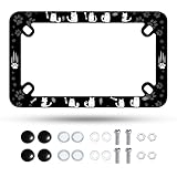 Motorcycle Cute Cat License Plate Frame Paw Print Stainless Steel Material Funny Motorbike License Plate Holder Motorcycle Accessories 7' X 4' Inch
