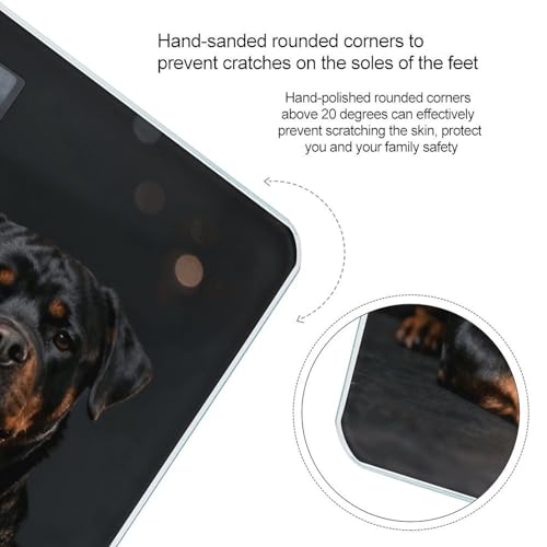 Báscula digital de baño Rottweiler Wallpaper, capacidad 400 lb miniatura 4