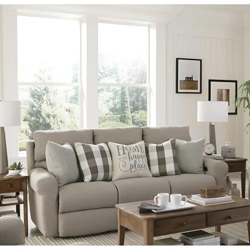 Image of Torque - Avalon 3 Seater Fabric Manual Recliner | Recliner Sofa /Chair for Living Room, Bedroom, Office (Beige) | 1 Year Warranty