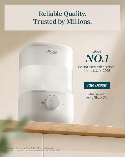 Levoit Top Fill Humidifiers for Bedroom, 2.5L Tank for Large Room, 25dB - image 7