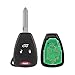 Key Fob Remote Replacement Fits for Chrysler 300 2005-2007 Sebring 200 Aspen Dodge Charger 2006-2007 Avenger Jeep Commander Grand Cherokee 2005-2007 Liberty 2008-2012 KOBDT04A, OHT692427AA (Pack of 2)