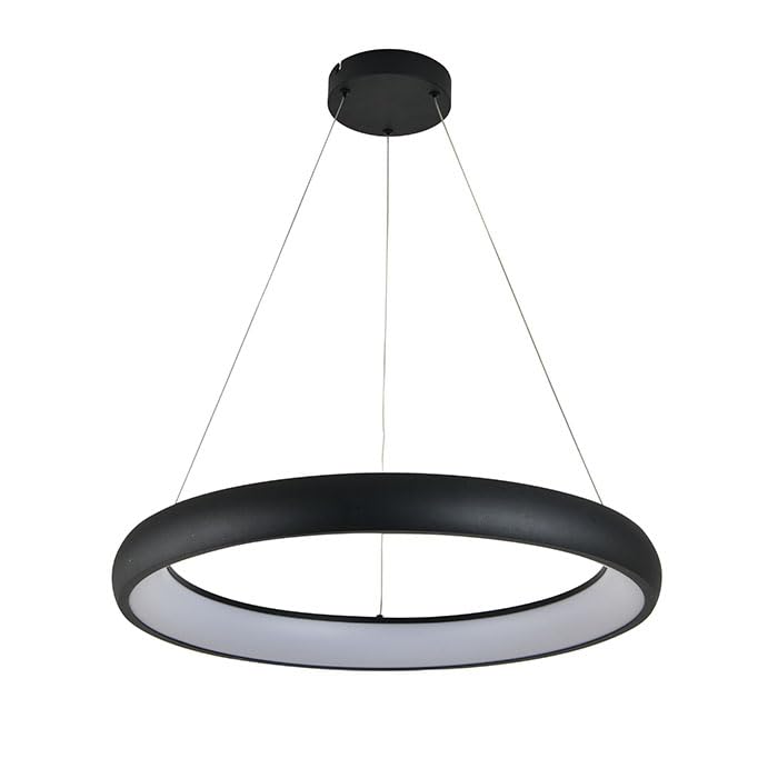 Lampada a sospensione a LED, 48 W, 2900 lm, 4000 K, bianco neutro, nero, ESSENCE-48