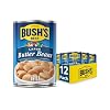 BUSH'S BEST 16 oz Canned Large Butter Beans, Source of Plant Based Protein and Fiber, Low Fat, Gluten Free, (Pack of 12)