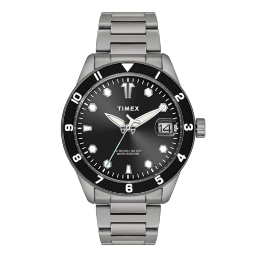 TIMEX Store TIMEX Analog Watch for Men Grey Dial Gunmetal Bracelet - Image 2