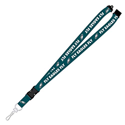 Philadelphia Eagles Fly Eagles Fly Green & Black Lanyard with Detachable Safety Clip