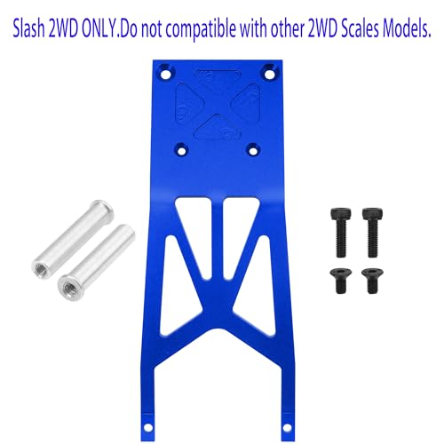 Image of Aluminum Front Skid Plate Skidplate #5837 Compatible with Traxxas Slash 2WD 1 /10 RC Car Upgrade Parts(Blue)