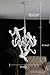 LAZHUG 5-Lights Three Monkeys Chandelier Lighting Modern Art Resin White Monkey Hanging Lamps for Living Room Villa Hall Lobby Bar, Large Animal Decor Light Fixture (White Monkeys lamp)