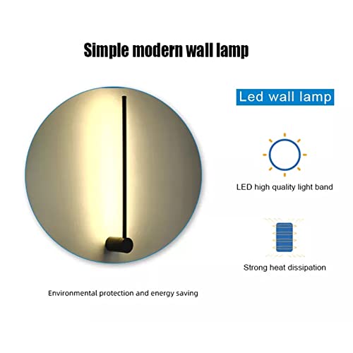 Applique murale LED chambre ambiance douce noir minimaliste