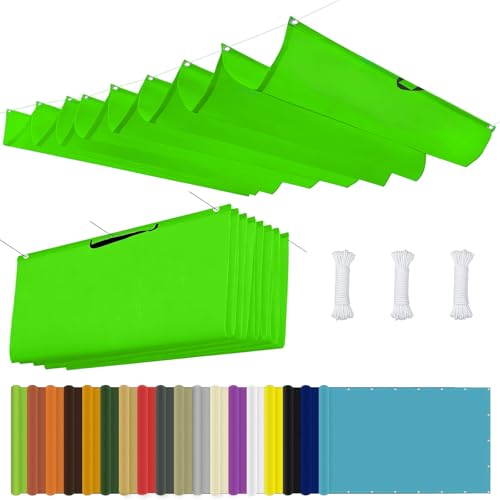 Voile ombrage rétractable vague imperméable et indéchirable vert - 2