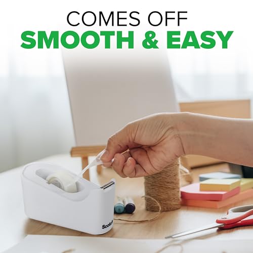 Scotch Tape Dispenser C18-W, White .75 in x 350 in (19 mm x 8,89 m), Roll of Tape Included image 8