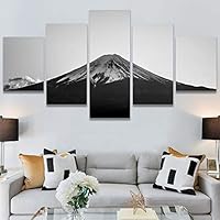 SIGNWIN 5 Panel Canvas Wall Art Monochromatic Mountains for Home Decorations Ready to Hang - 60