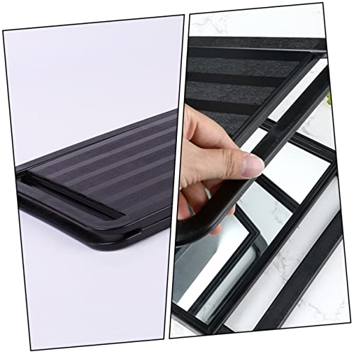 Espejo de maquillaje rectangular doble cara plegable miniatura 7