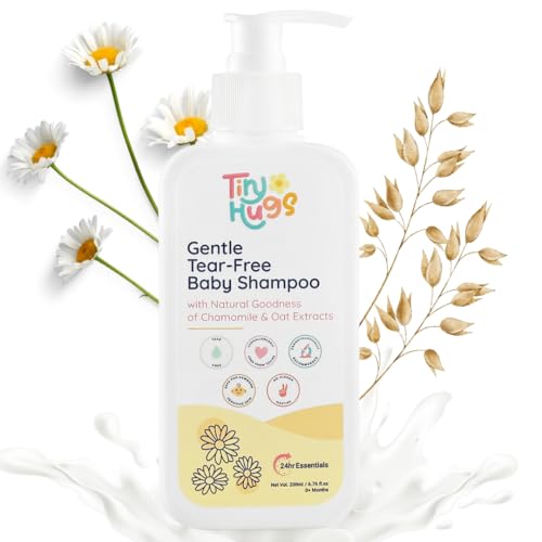 TinyHugs Baby Shampoo with Chamomile & Oat Extracts | Tear-Free & Gentle Care for Scalp Growth | 200ml