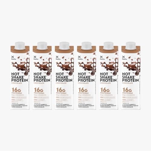 Bebida Proteica NotCo NotShake Protein Chocolate 6x250ml, 16g de Proteína, Ingredientes 100% Vegetais, Sabor Chocolate, Low Carb, Sem Lactose, Sem Açúcar Adicionado, Baixo em Gorduras, Vegetariano.