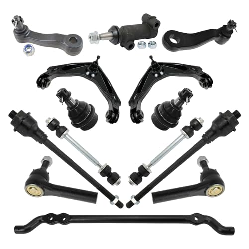 TRQ Front Steering & Suspension Kit Compatible with 01-10 Chevrolet GMC 03-09 Hummer