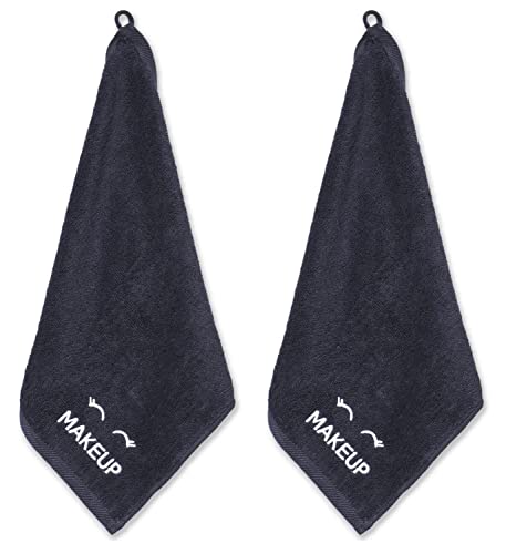 Bleach Safe Black Makeup Towels | Luxury Ultra Soft Cotton Face Washcloths Make Up Removal | 6 Pack #TOP6