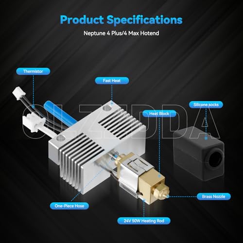 Olzzdda Hotend Para Elegoo Neptune 4 Plus/Neptune 4 Max Cabeça De Impressão De Cerâmica Extrusora Ki