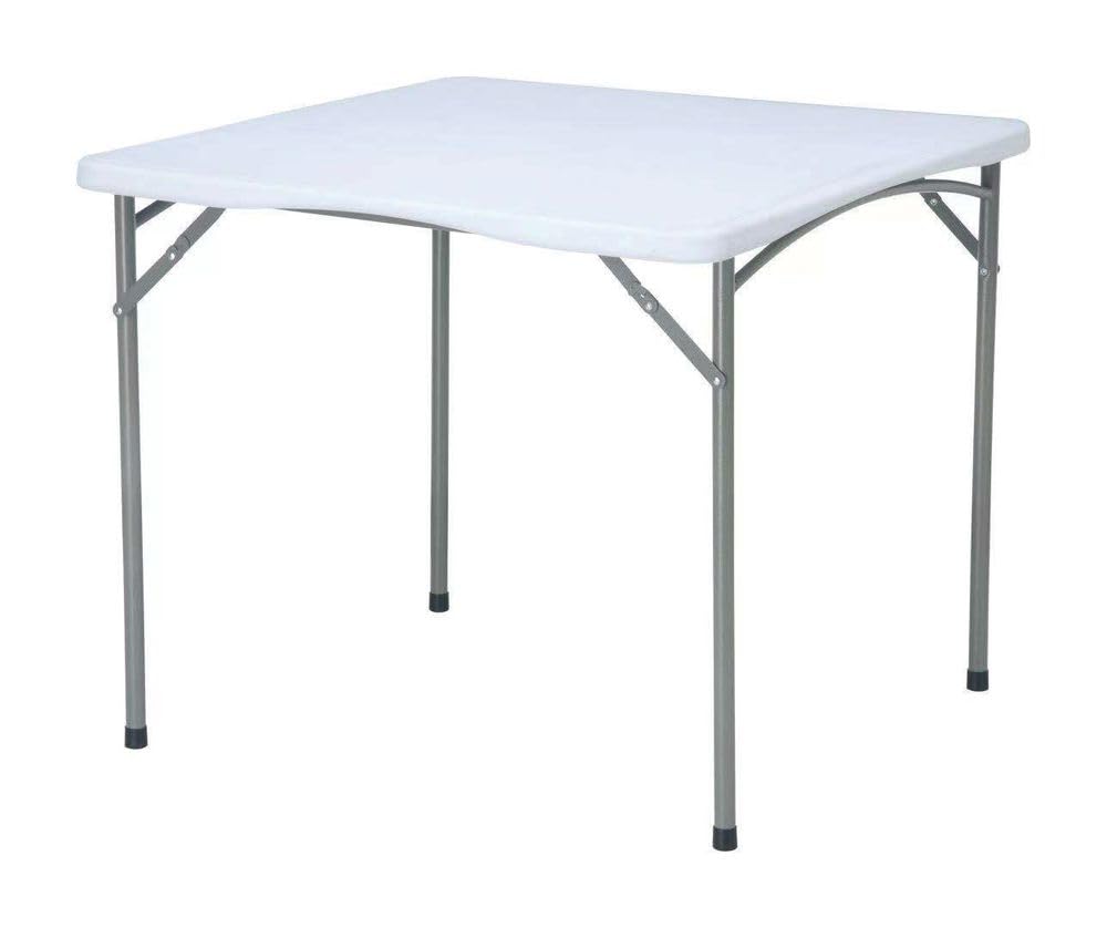HENDI Tavolo da buffet, pieghevole, tavolo da campeggio, tavolo pieghevole, 870x870x(H)740mm, HDPE