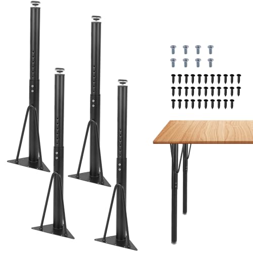 LZLUCKCOME Adjustable Metal Table Legs