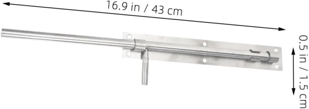 2pcs Stainless Steel Drop Rod Latch Heavy Duty Bolt Lock for Gates and Barn Doors Extended Ground Insert and Easy to Install for Doors