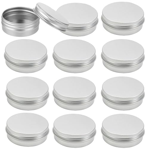 Tarro de crema, portátil, pequeño bote de metal, latas pequeñas de aluminio vacío, 16 ml, latas de crema, latas de crema, latas de crema de viaje para cosméticos, velas DIY, crema, cosméticos (6)