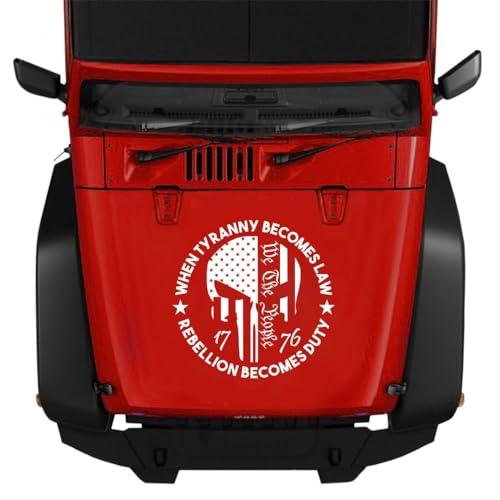 Image of 1776 We The People Vinyl Car Decal US Flag Skull Patriotic | Premium UV-Printed Transparent Vinyl;Waterproof Fade Resistant; Easy Peel & Stick No Residue; Fits Cars Trucks SUVs Laptops