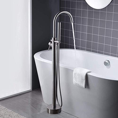 Ensemble de robinets de baignoire sur pied avec douchette intégrée - 3