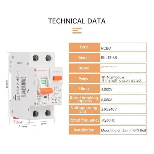 Disjoncteur différentiel 25A 2P à haute sensibilité 30mA basse tension