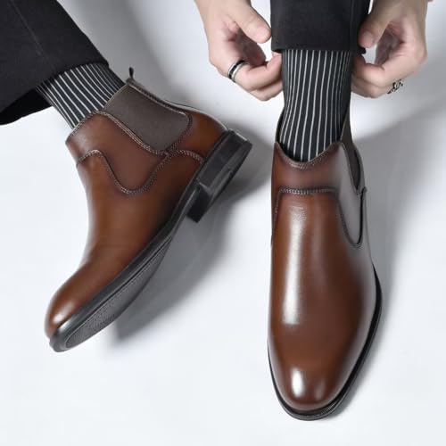Image of Men's Chukka Boots Genuine Leather Ankle Boot for Men Classic Casual Oxford Style Footwear