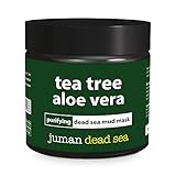 All Natural & Authentic TEA TREE ALOE VERA Purifying Facial MUD MASK with Dead Sea Salt Minerals - Paraben Free – Not Tested on Animals – All Skin Types – Reduces Acne - Infused with Vitamin E (7.76 oz)