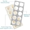 Ravioli Mold with Extra Large 2.5 Inch Squares- Authentic Ravioli Tray & Press, Makes 10 Italian Raviolis at Once, Easy to Use Pasta Cutter Maker Kit, Sturdy Construction Set- Cooking Tool Accessory