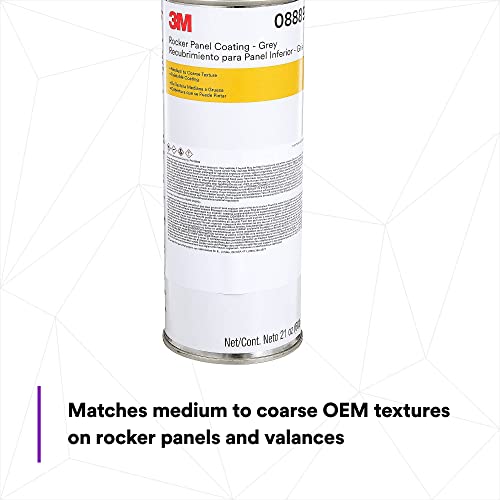 3M Rocker Panel Coating Aerosol Spray, 08889, 21 Oz, Gray, Textured Finish, Abrasion Resistant, Chip Resistant #TOP3