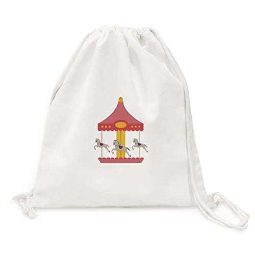 Sac à dos cordon carrousel en toile de qualité supérieure aux finitions soignées