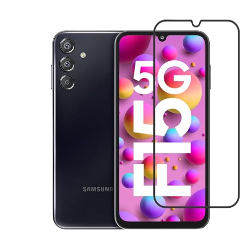 Image of DD SON Tempered Glass for Samsung Galaxy A15, Galaxy F15 and Galaxy M15 (6.5 Inch) With Installation Kit | Military-Grade Gorilla Screen Protector | Edge to Edge Coverage | Black