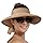 Creekstone Sun Visor Hats for Women Straw Visor Wide Brim UV Protection Packable Summer Beach Hat Ponytail Travel UPF 50+ (CA/US, Alpha, One Size, Khaki)