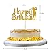 NN-BH Golden Flash Happy Birthday Cake Topper, Birthday Party Cake Decoration, Sports Theme Cake Topper (Golf Ball)