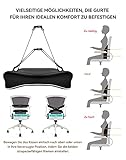 Travel Ease Ergonomisches RückenKissen aus Memory Foam, Lendenkissen für Bürostuhl, Schreibtischstuhl, mit Antistatischem, hautfreundlichem Bezug und für eine Bequeme Sitzhaltung (Schwarz)