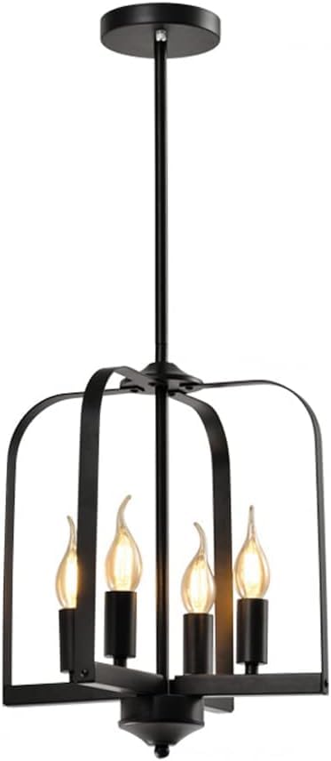 Lustre industriel noir pour illuminer votre îlot de cuisine et votre salle à manger