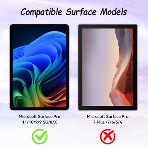 Image of IPROKKO 2Pcs Blue Light Screen Protector for Surface Pro 11 /10 /9 /8 /X | 13-Inch Microsoft Tabler Laptop, Matte Paperfeel PET Film, Anti-Glare & Fingerprint, Eye Protection, HD, Easy Install