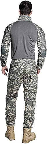 image for Lilychan Mens Tactical Military Suits Long Sleeve Rip-Stop Uniforms Co