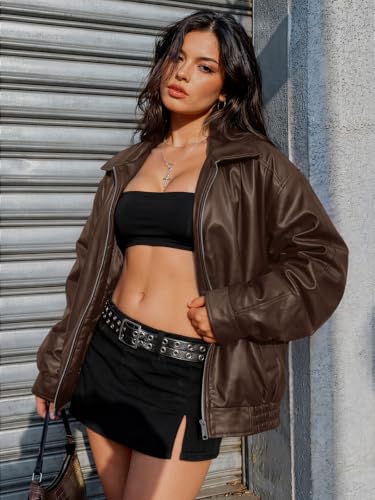 AUTOMET Oversized Faux Leather Jacket
