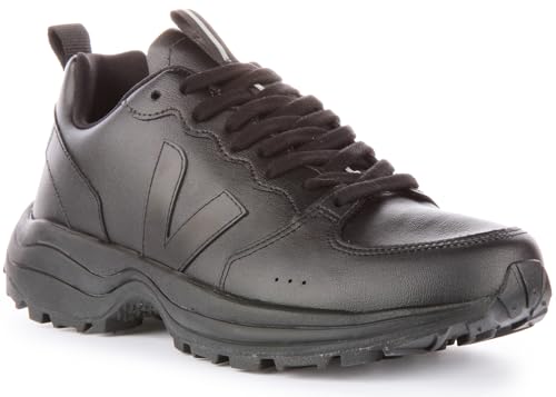 Veja Venturi CWL Women's Low Top Lace Up Faux Leather Casual Trainers (Black, 6 US)