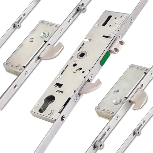 Kooples Hardware 3 Hook 4 Roller Euro Cylinder Multi Point Door Lock 8000 Series for uPVC Timber Composite Doors (Option 1 Left Hand)