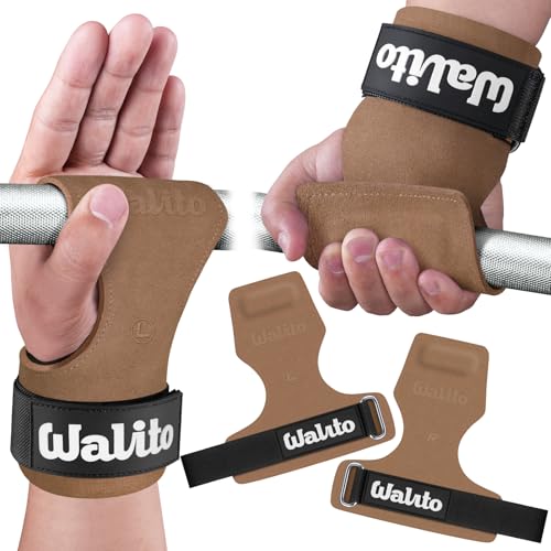 Image of Weight Lifting Wrist Strap,Double Layer Leather Wrist Wraps with Neoprene Padding for Weightlifting & Deadlifts - Adjustable Gym Straps for Men & Women