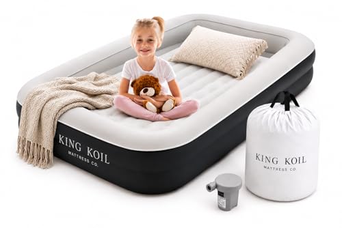 Image of King Koil Air Mattress for Kids with Built-in Pump, Inflatable Toddler Bed