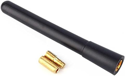 Cuque Universal Antenna with 5mm and 6mm of Screws Black Short Stubby Screw-in AM FM Radio Aerial Mast for Car Truck